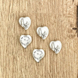 Heart-Shaped Bead x 5 Units: Our Lady of Fatima