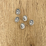 Bead Connector (Grano) x 5 Units: Our Lady of Peace - Jesus of Divine Mercy