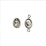 Bead Connector (Grano) x 5 Units: Our Lady of Peace - Jesus of Divine Mercy
