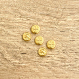 Bead Connector (Grano) x 5 Units: St. Benedict Medal (Gold-Plated Zamak)