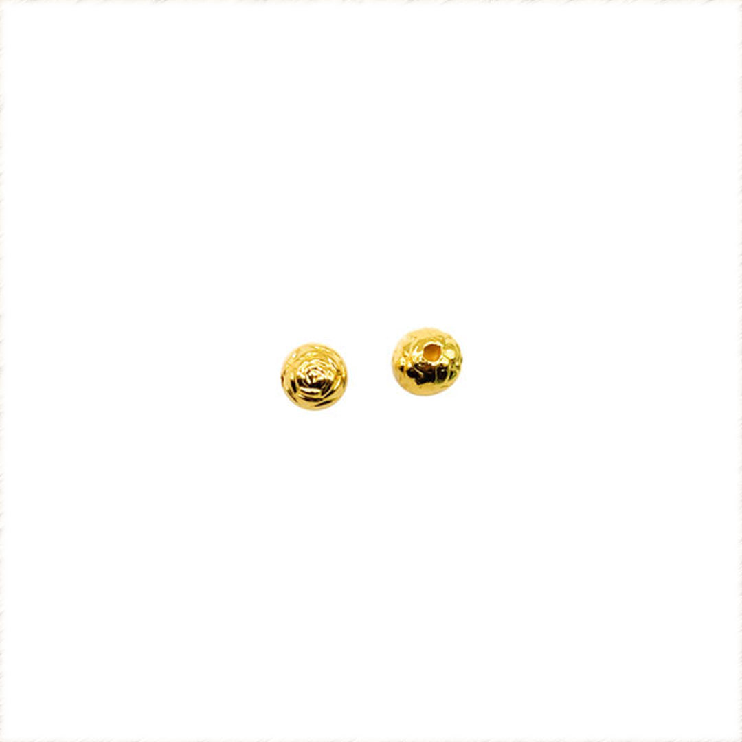 Rose-Shaped Bead x 5 Units – Gold-Plated