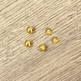 Rose-Shaped Bead x 5 Units – Gold-Plated