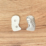 Metallic Embellishment with Image of the Virgin's Face