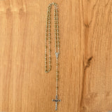 Italian Ochre Glass Pearl Rosary