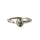 Italian Rosary Ring with Miraculous Medal