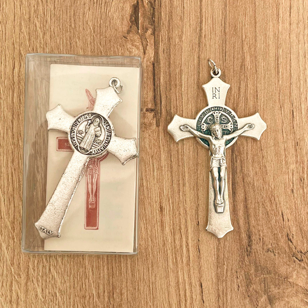 Saint Benedict Christ or Cross Italian Zamak