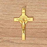 San Benito Christ or Cross Italian in Gold-Plated Zamak