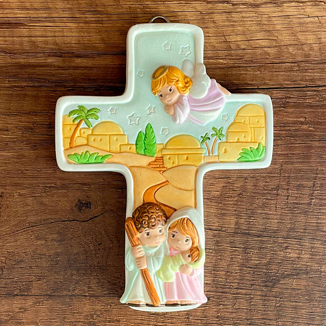 Children’s Holy Family Cross - Nursery Decoration