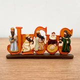 Nativity or Birth of Jesus Formed with the Letters of the Name "Jesus"