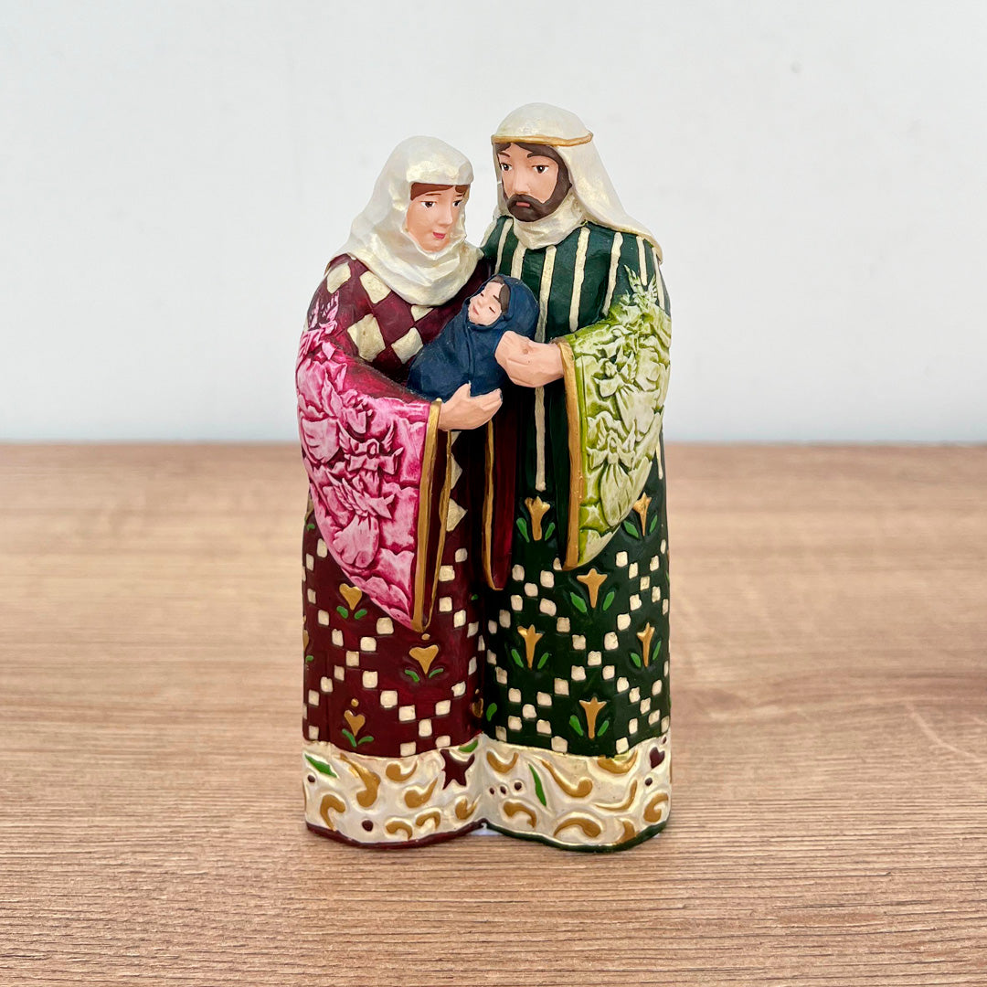 Holy Family Statue with Wood-Like Finish