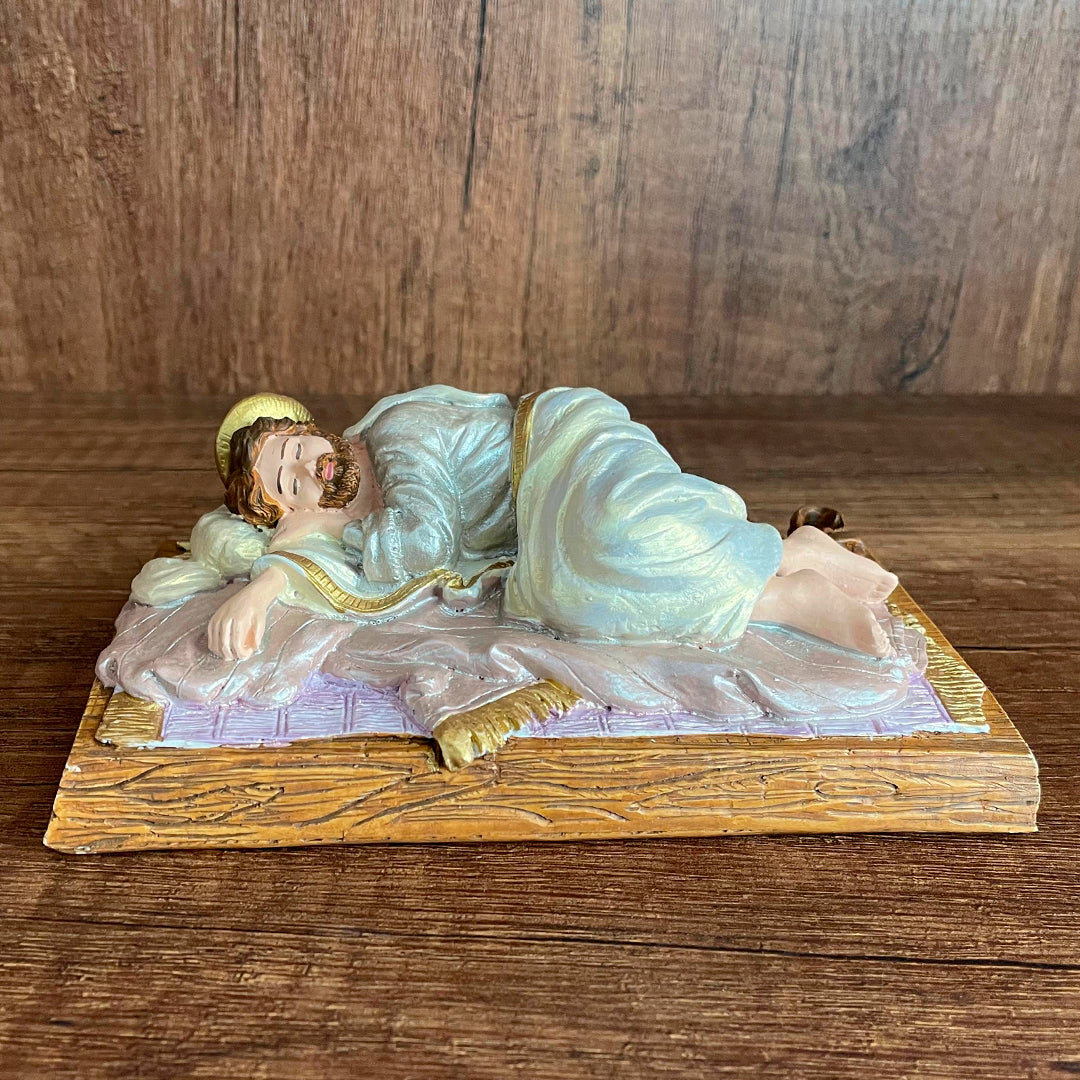 Pearl-Toned Sleeping Joseph Statue