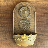 St. Benedict Medal Holy Water Font Wall Plaque