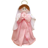 Children's Virgin Mary Fabric Doll – Pink Dress