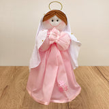 Children's Virgin Mary Fabric Doll – Pink Dress