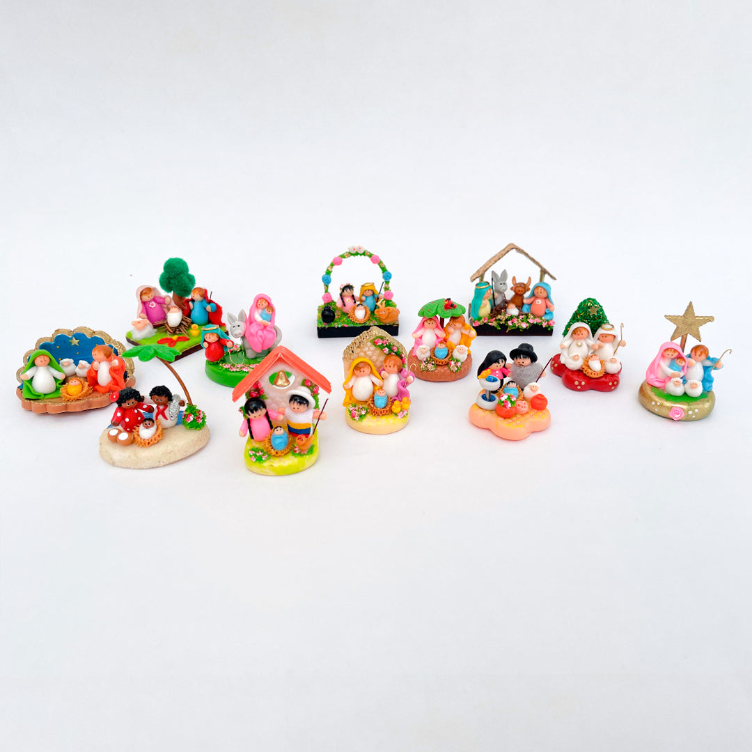 Mini Nativity Scenes in Porcelanicron - Handmade