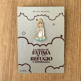 Metal Pin – Virgin of Fatima with Resin Coating