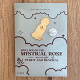 Metal Pin – Our Lady of the Mystical Rose with Resin Coating