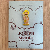 Metal Pin – St. Joseph with Resin Coating