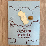 Metal Pin – St. Joseph with Resin Coating