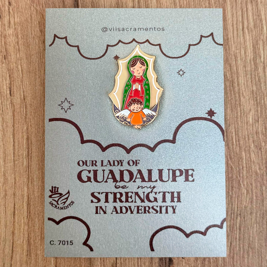 Metal Pin – Our Lady of Guadalupe with Resin Coating
