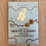 Metal Pin – Our Lady of Mount Carmel with Resin Coating