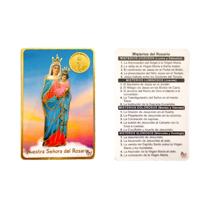 Credential Card of Our Lady of the Rosary – Pack of 6 Units