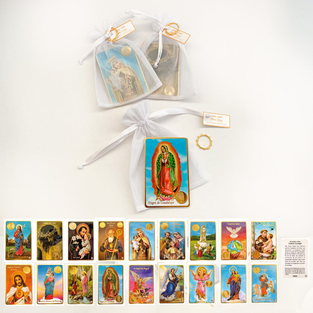 Souvenir Credential Card with Ring Rosario Design – Pack of 6 Units