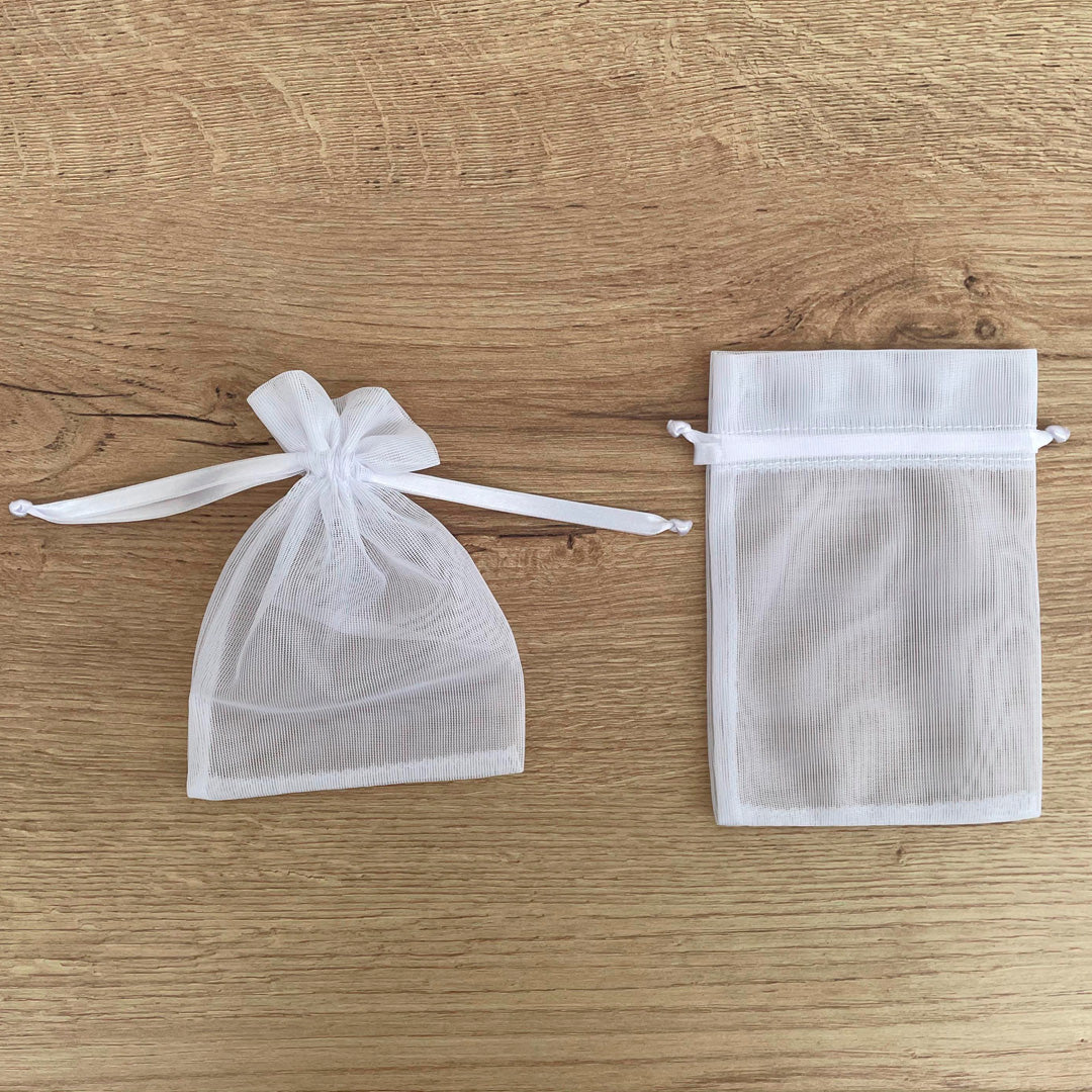 Medium White Muslin Bag x 6 Units