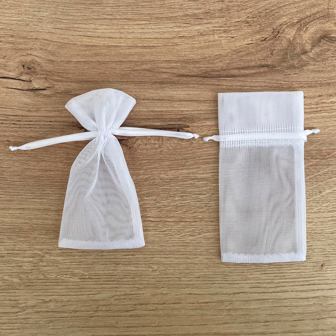 Small White Muslin Bag x 6 Units